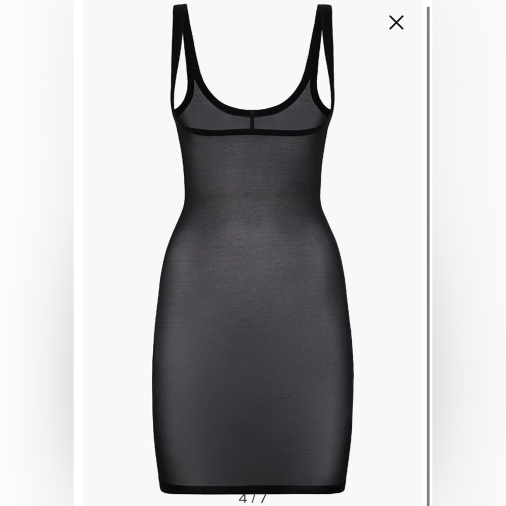 Wolford Size US 8 • Black Tulle Forming Shape-Wear Dress.